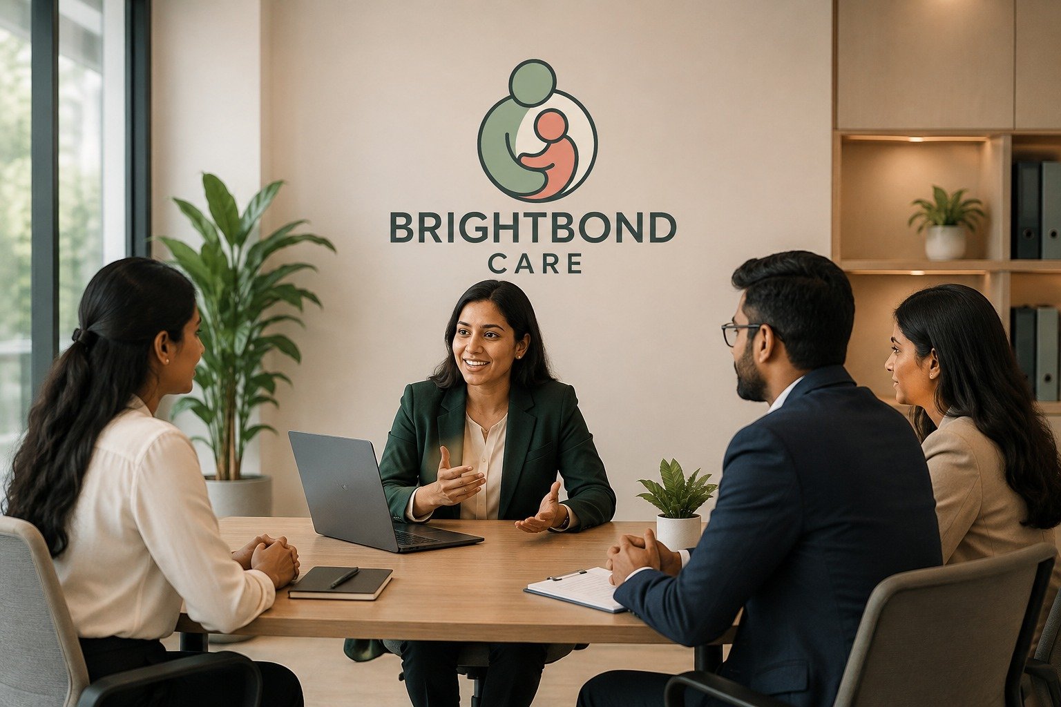 BrightBond Care team in consultation with professionals